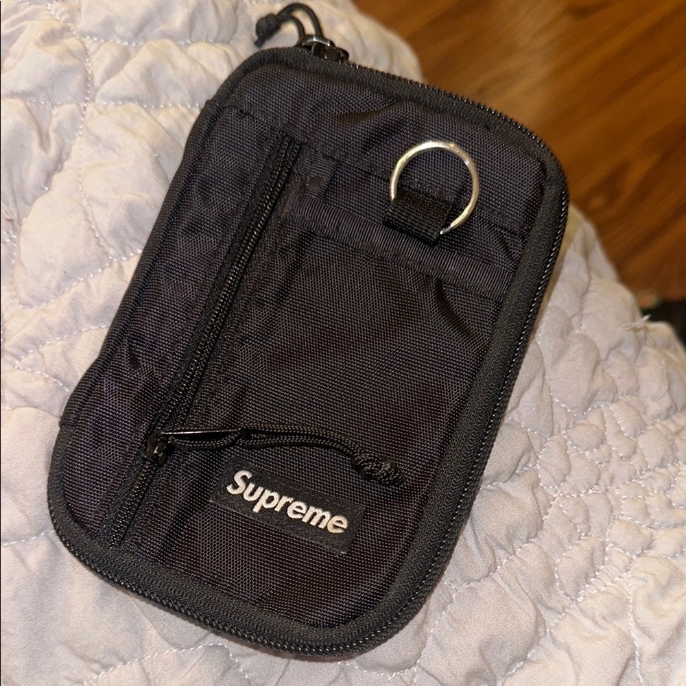 Supreme Black Phone Pouch